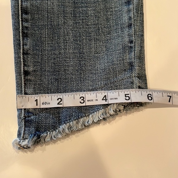 Tru Luxe Jeans Ankle Crop Slanted Raw Hem Size 4 - Picture 8 of 16